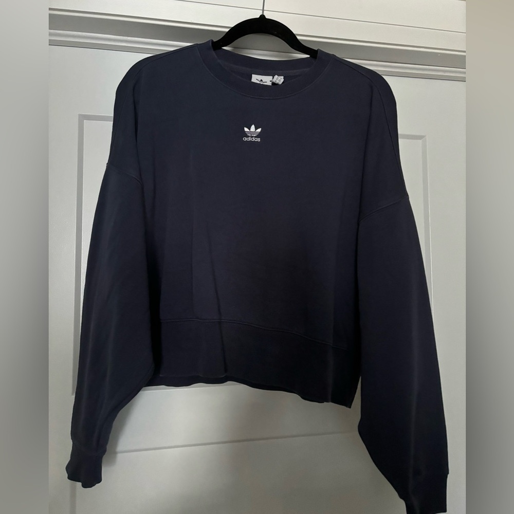 Navy Blue Adidas Crewneck